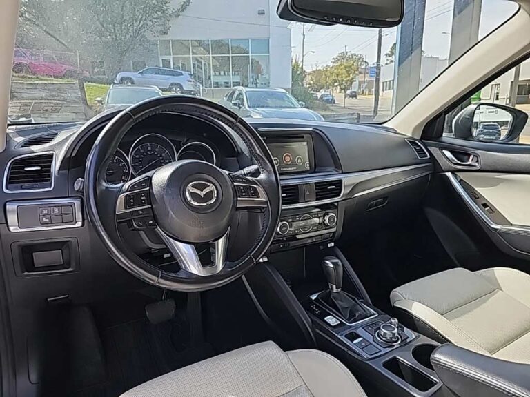 Mazda steering wheel and dash